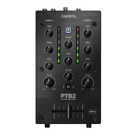 Reloop PTB-2 Portable 2+1 Channel DJ Mixer with USB-C Reloop PTB-2 Portable 2+1 Channel DJ Mixer with USB-C