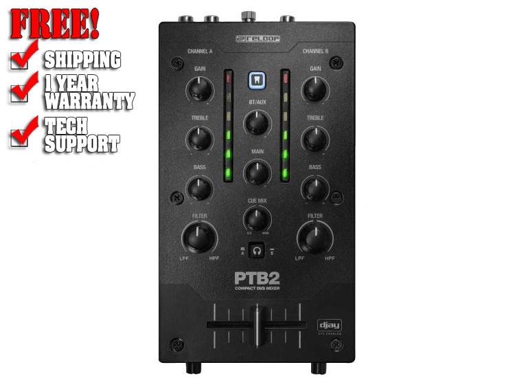 Reloop PTB2 Professional 2-Channel DVS DJ Mixer