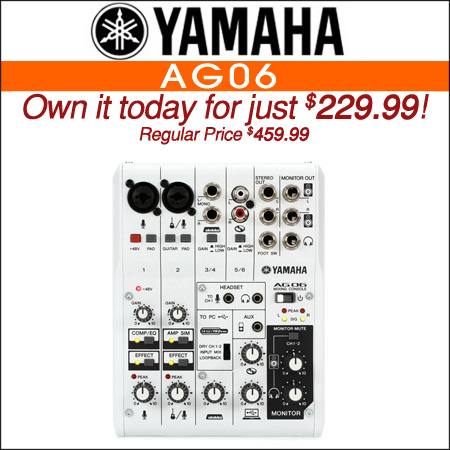 Yamaha AG06 6-channel Mixer and USB Audio Interface