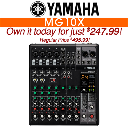 Yamaha MG10X CV 10 Channel Stereo Mixer with Effects