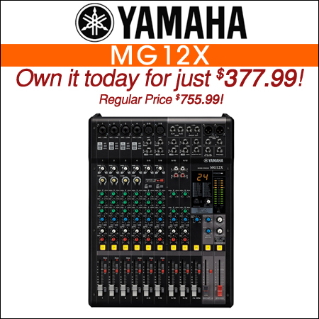 Yamaha MG12X CV 12 Channel Stereo Mixer with Effects