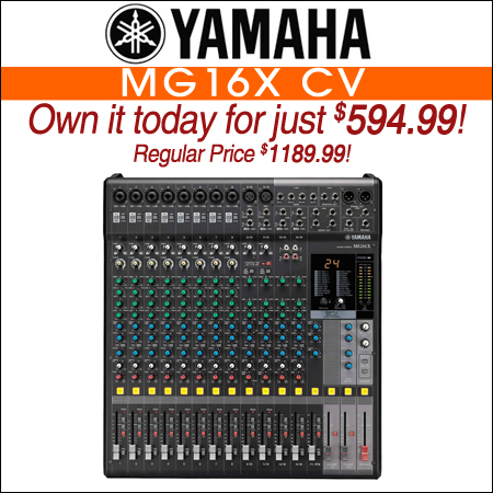 Yamaha MG16X CV 16-Input 4 Bus Mixer with Effects 12 RU