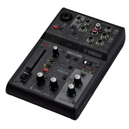 Yamaha AG03MK2 3-Channel Live Streaming Loopback Audio USB Mixer