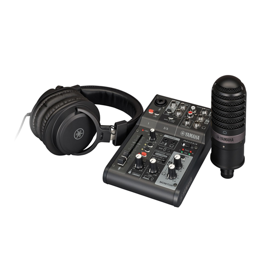 Yamaha AG03MK2 LSPK USB Loopback Live Streaming Kit-Black