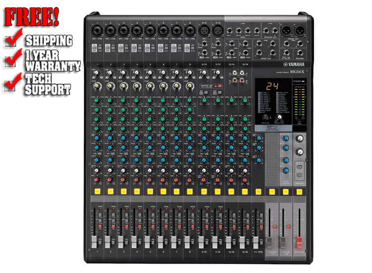 Yamaha MG16X CV 16-Input 4 Bus Mixer with Effects 12 RU