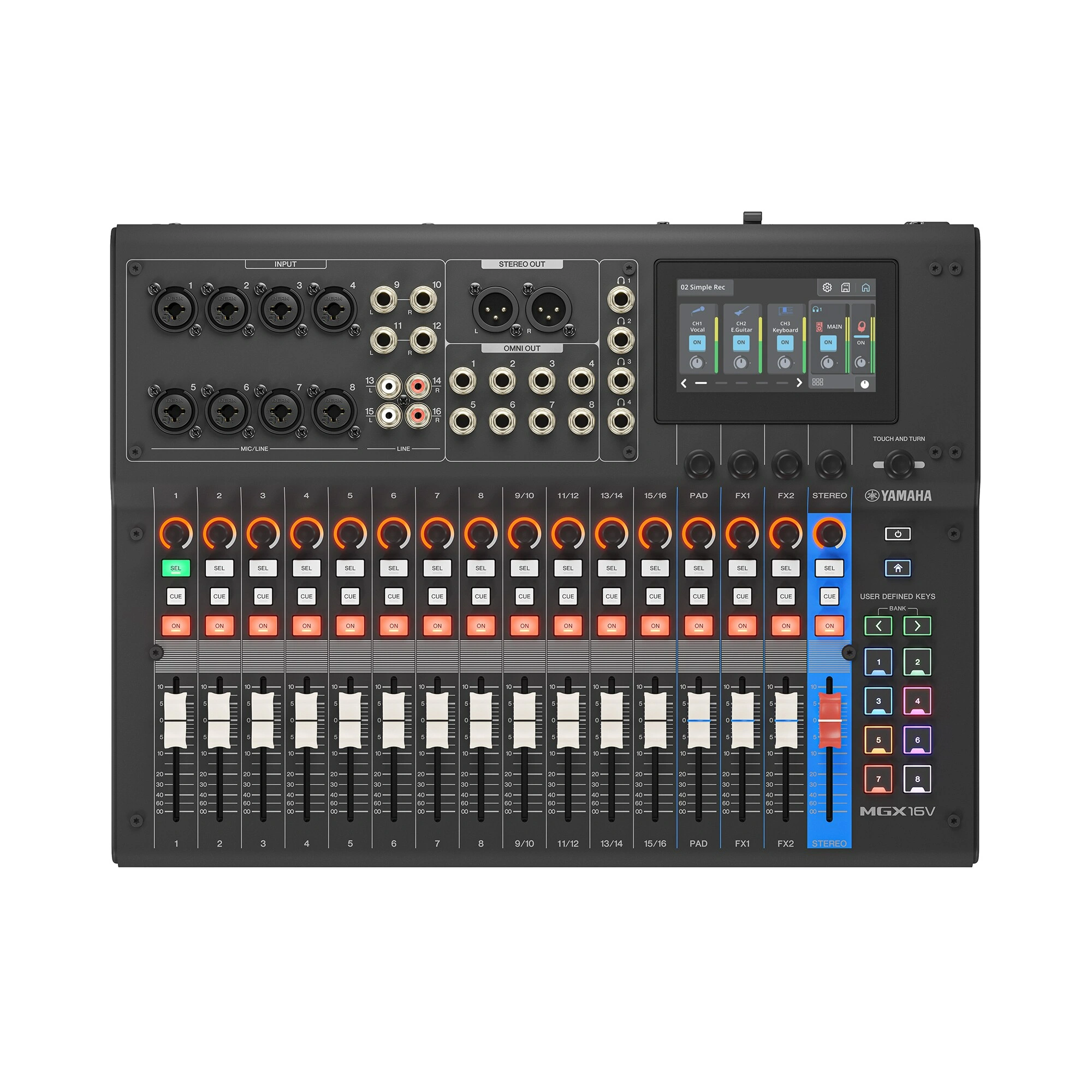 Yamaha MGX16V 22-Channel Digital Mixing Console with Video