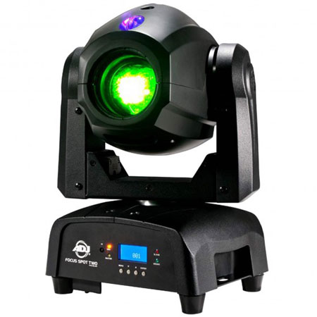 American DJ Focus Spot Two High Powered 75W LED Moving Head with Motorized Focus Package