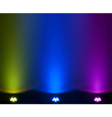 (4) Chauvet DJ EZpar T6 USB Battery-Operated Tri-Color RGB LED Wash Lights Package