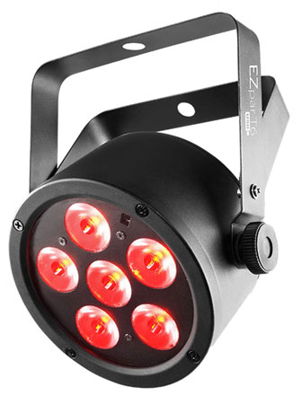 (4) Chauvet DJ EZpar T6 USB Battery-Operated Tri-Color RGB LED Wash Lights Package