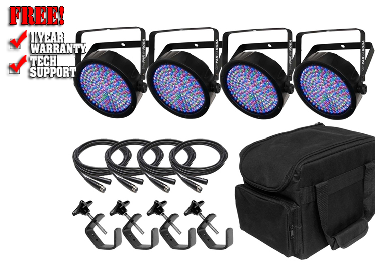 (4) Chauvet SlimPar 64 RGBA Bundle