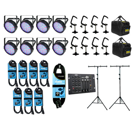 8x CHAUVET DJ SlimPAR 64 Package