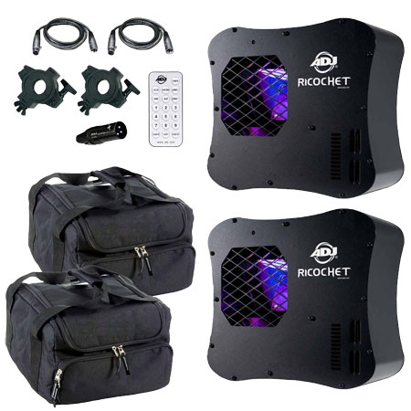 ADJ Ricochet Hybrid LED Scanner & Laser Simulator Duo Package