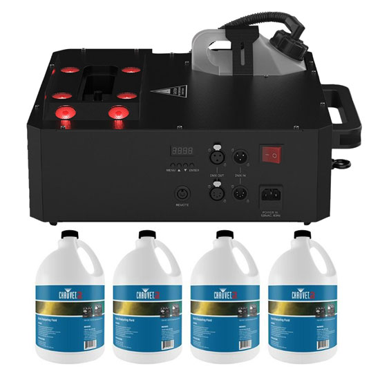 Chauvet DJ Geyser Move Fog Machine with Fog Fluid Package