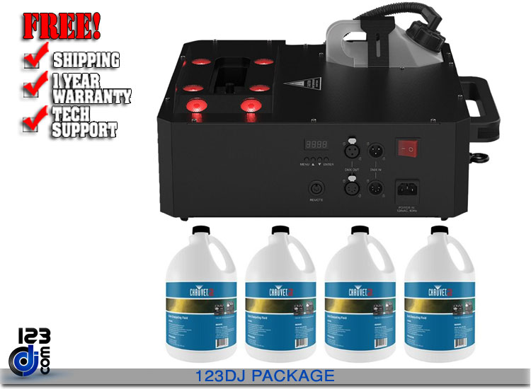 Chauvet DJ Geyser Move Fog Machine with Fog Fluid Package