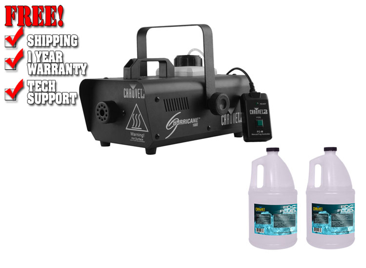 CHAUVET DJ Hurricane 1000 + 2x Fog Fluid Gallon