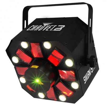 Chauvet DJ Hurricane 1302 Water-Based Fog Machine with 3-In-1 LED Effect Light & Strobe Lights Package