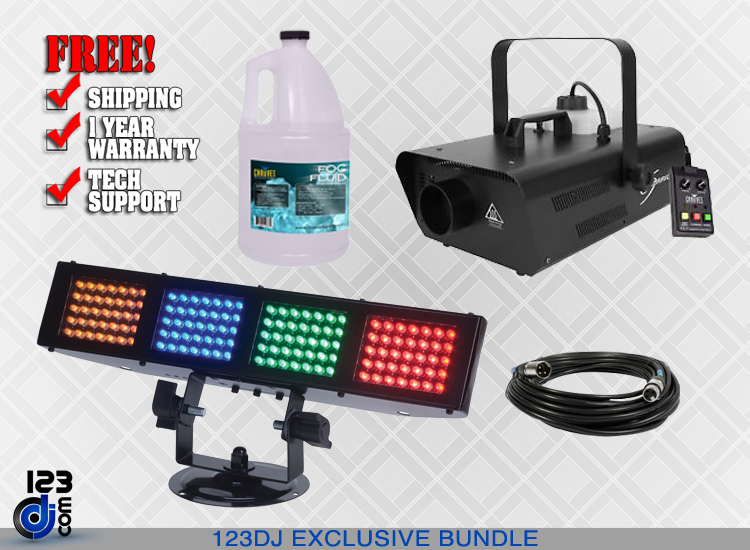 Chauvet DJ Hurricane 1302 Compact Water-Based Fog Machine with LED Linear Wash Light Package