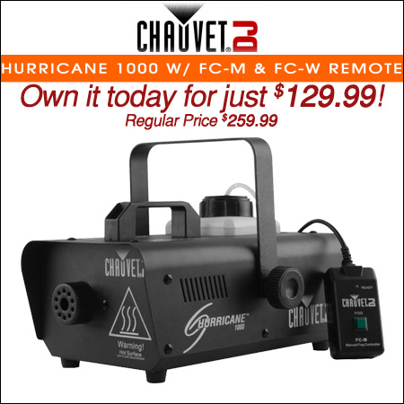 Chauvet DJ Hurricane 1000 w/ FC-M & FC-W Wireless Remote 