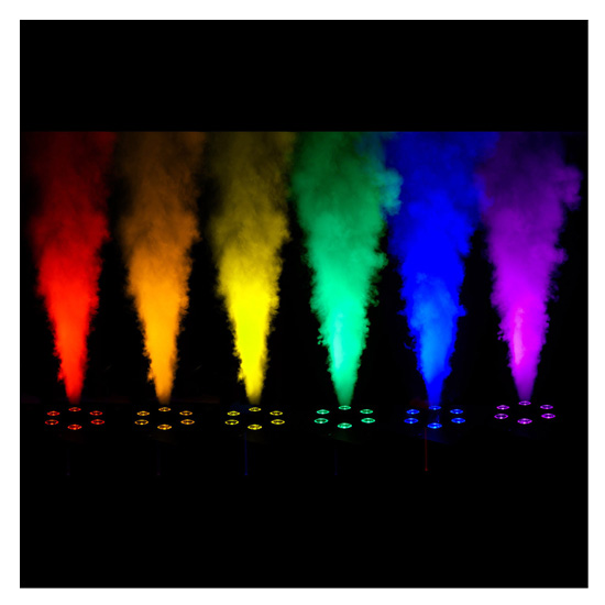 Chauvet DJ Geyser T6 Vertical Pyrotechnic-Like RGB LED Fog Machine w Carry Case