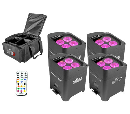 4x CHAUVET DJ Freedom Par Hex 4 + CHS-FR4 + IRC 6