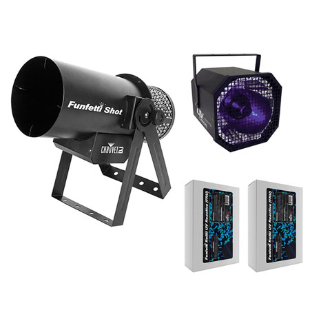 CHAUVET DJ Funfetti Shot + UV Cannon + 2x UV Confetti