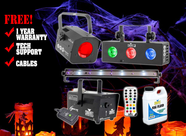 Chauvet DJ JAM Pack Silver & Fog Machine Package