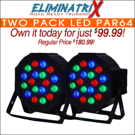 Two Pack LED Par64