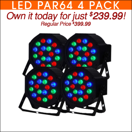 Four Pack LED Par64