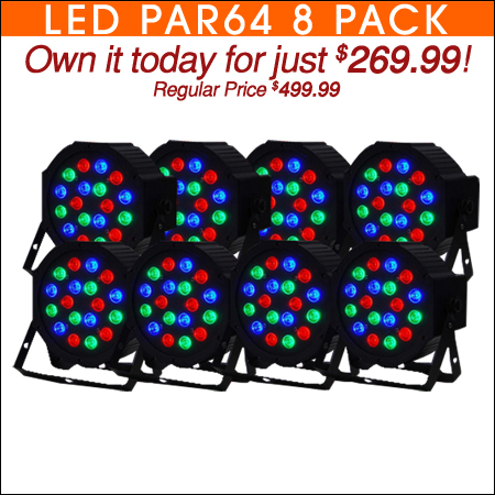  Eight Pack LED Par64 