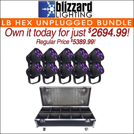 Blizzard Lighting LB Hex Unplugged (10-Pack) Pro Bundle with Case