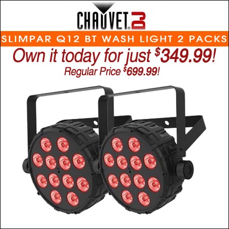 Chauvet DJ SlimPAR Q12 BT Wash Light 2 Packs