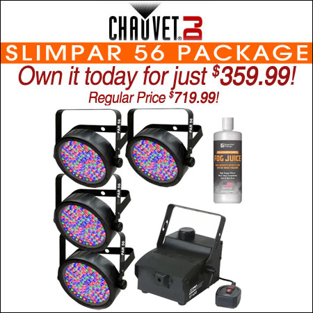 4 X Chauvet DJ Slimpar 56 Package