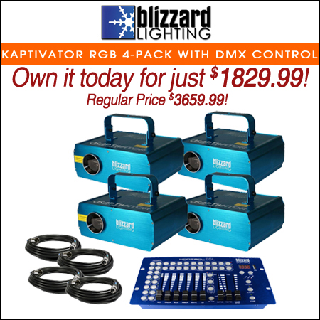 Blizzard Kaptivator RGB Laser 4-Pack with DMX Control 