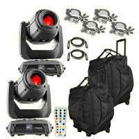 2 Chauvet DJ Intimidator Spot 375Z IRC Lights Packaged with Remote and Carry Bags