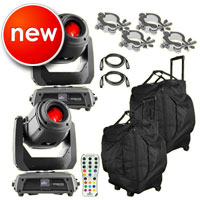 2 Chauvet DJ Intimidator Spot 375Z IRC Lights Packaged with Remote and Carry Bags