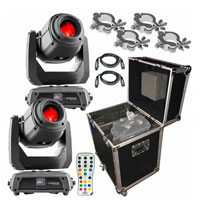 2 Chauvet DJ Intimidator Spot 375Z IRC Lights Packaged with Remote and Case