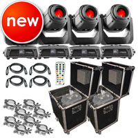 4 Chauvet DJ Intimidator Spot 375Z IRC Lights Packaged with Remote and Case