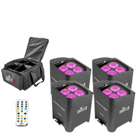 4x CHAUVET DJ Freedom Par Hex 4 + CHS-FR4 + IRC 6