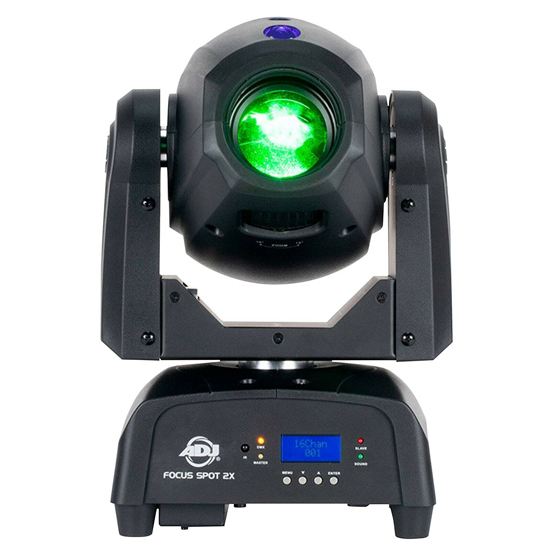 American DJ Focus Spot 2X 100W LED DMX Gobo Moving Head Light Pair with Flight Case