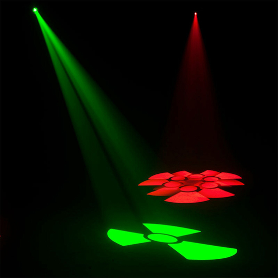 American DJ Focus Spot 2X 100W LED DMX Gobo Moving Head Light Pair with Flight Case