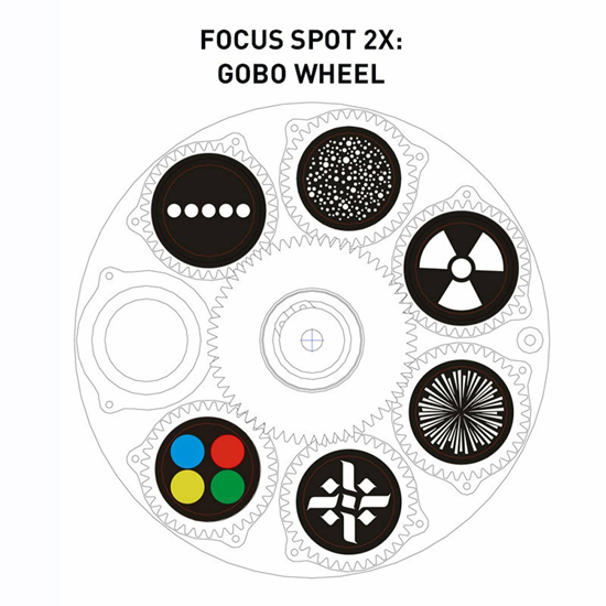 American DJ Focus Spot 2X 100W LED DMX Gobo Moving Head Light 4 pack with Flight Case