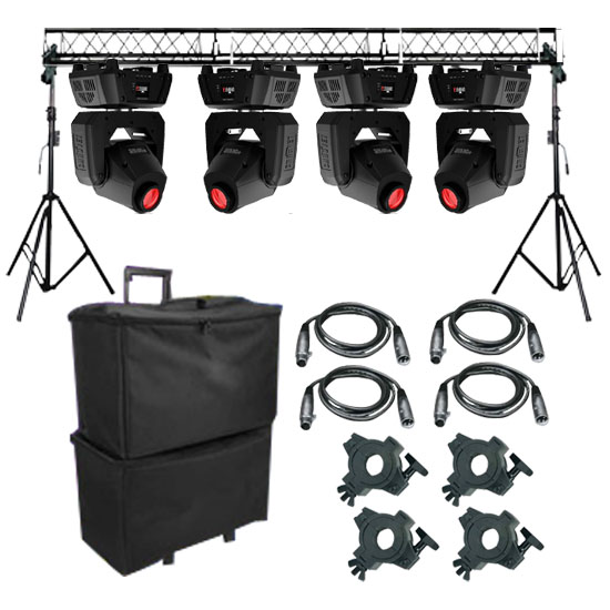 Chauvet DJ Intimidator Spot 155 Four Pack & Truss System Package