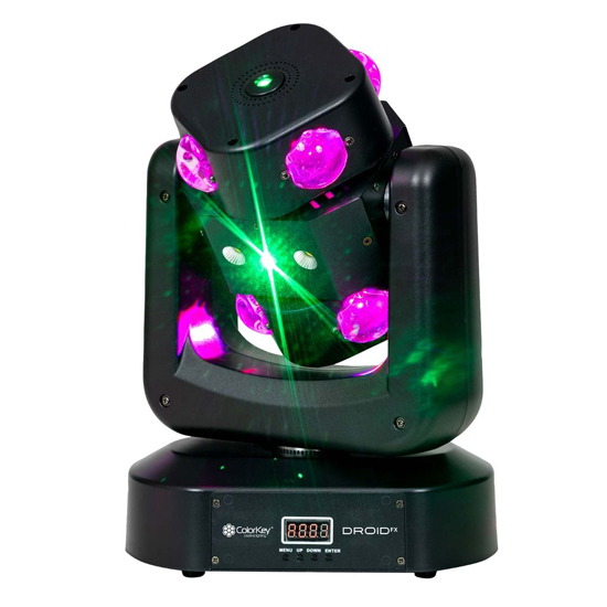 (2) ColorKey CKU-1072 Droid FX Multi-Effect Moving Head with Utility Bag Package