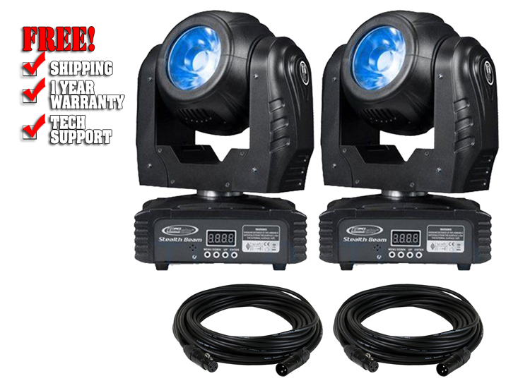 Eliminator Stealth Beam LED Moving Head 2-Pack 