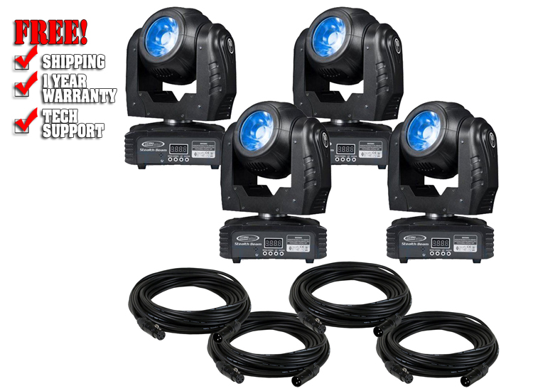 Eliminator Stealth Beam LED Moving Head 4-Pack 