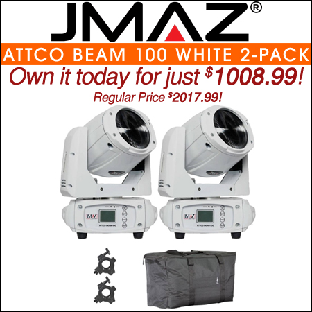 JMAZ Lighting Attco Beam 100 Moving Head White 2-Pack