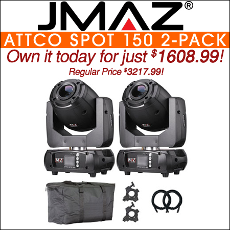 JMAZ Lighting Attco Spot 150 Moving Head 2-Pack