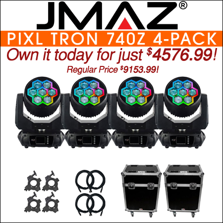 JMAZ Lighting PIXL Tron 740Z Moving Head 4-Pack