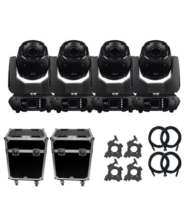JMAZ Attco Spot 200 Moving Head 4-Pack with Road Cases