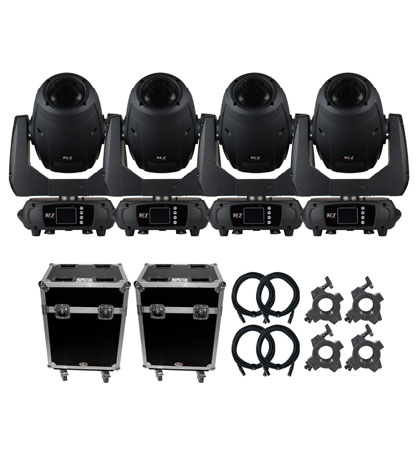 JMAZ Attco Spot 250Z Moving Head 4-Pack with Road Cases